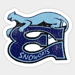 Retro Hockey Eugene Snowcats Hockey Team 90s Sticker